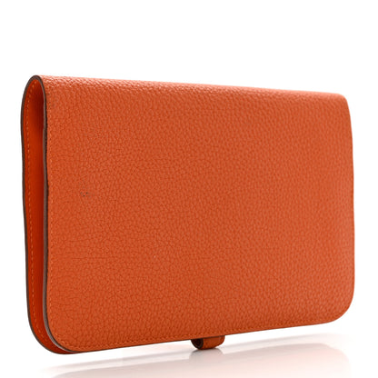 Hermes Togo Dogon Duo Wallet Orange 3 of 9