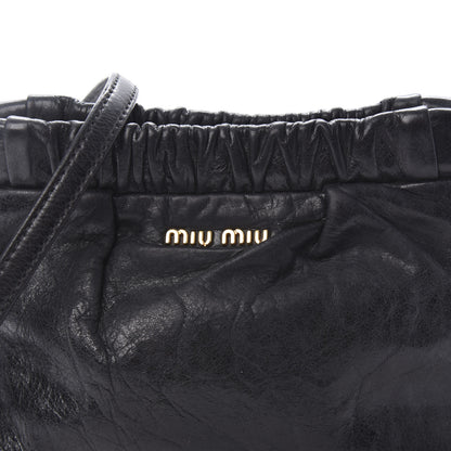 Miu Miu Vitello Crossbody Pouch Black 10 of 10