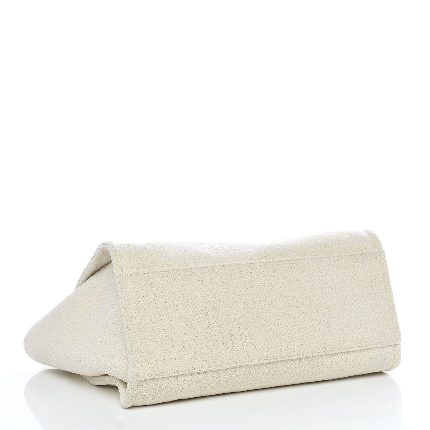 Lurex Boucle Medium Deauville Tote White