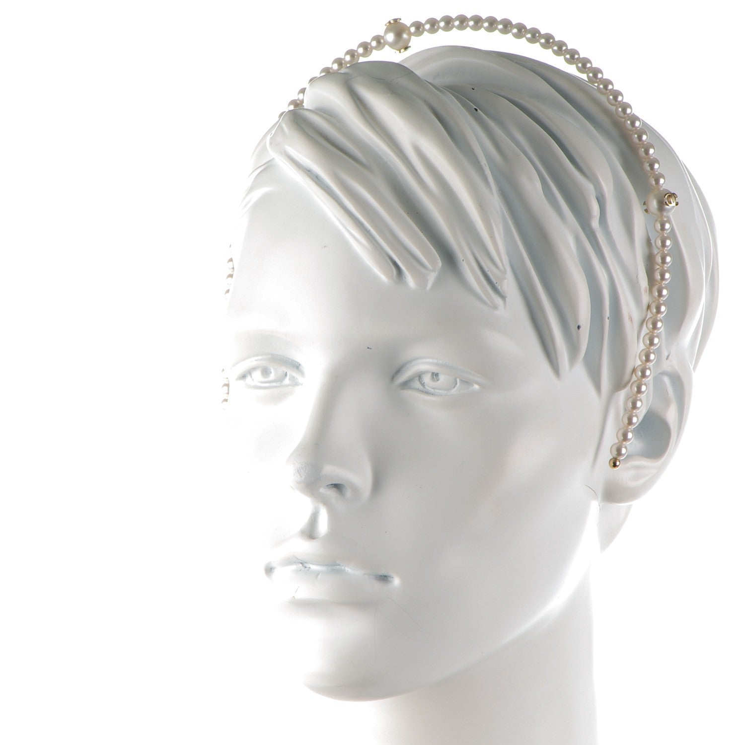 Chanel Pearl CC Headband Ivory 2 of 4