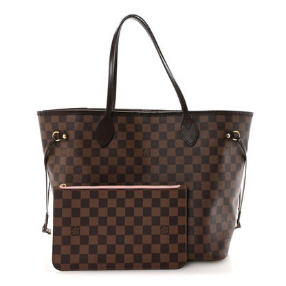 Louis Vuitton Damier Ebene Neo Neverfull MM Rose Ballerine 3 of 10