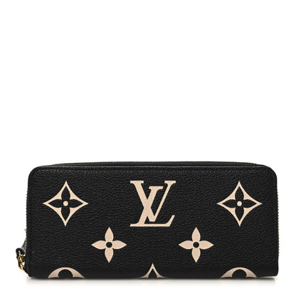 Louis Vuitton Empreinte Monogram Giant Clemence Wallet Black Beige 1 of 8