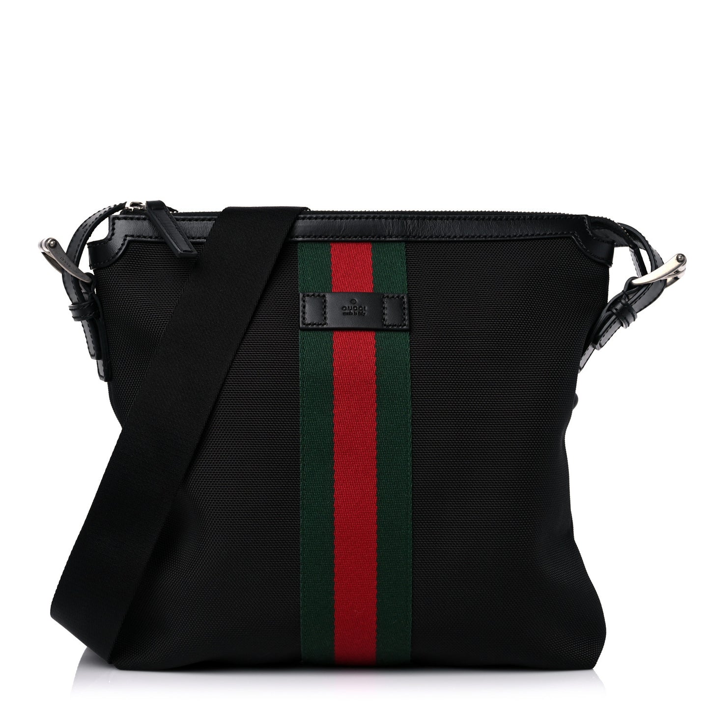 Techno Canvas Web Messenger Bag Black