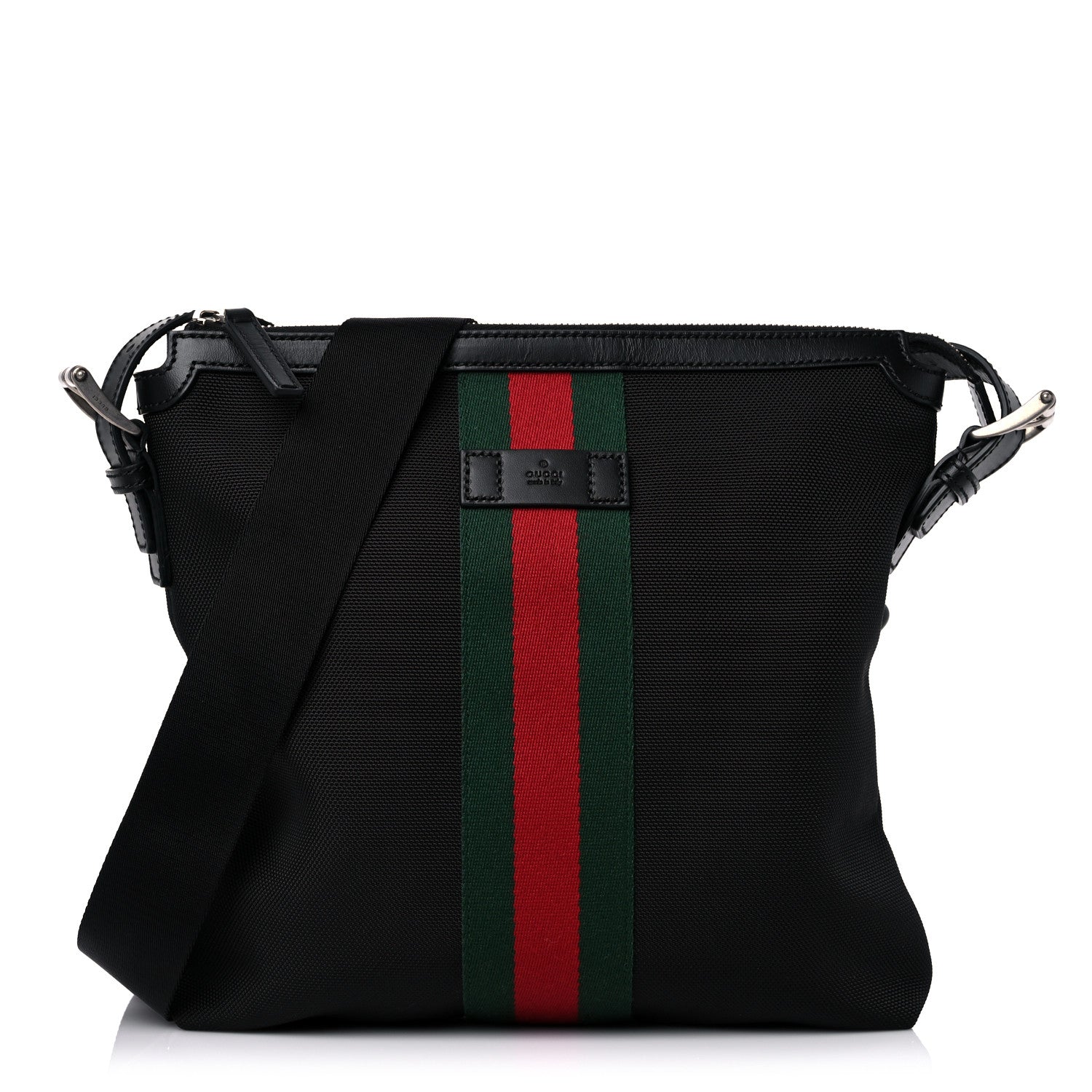 Gucci Techno Canvas Web Messenger Bag Black 1 of 10