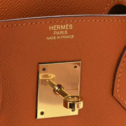 Hermes Epsom Birkin 30 Orange 6 of 15