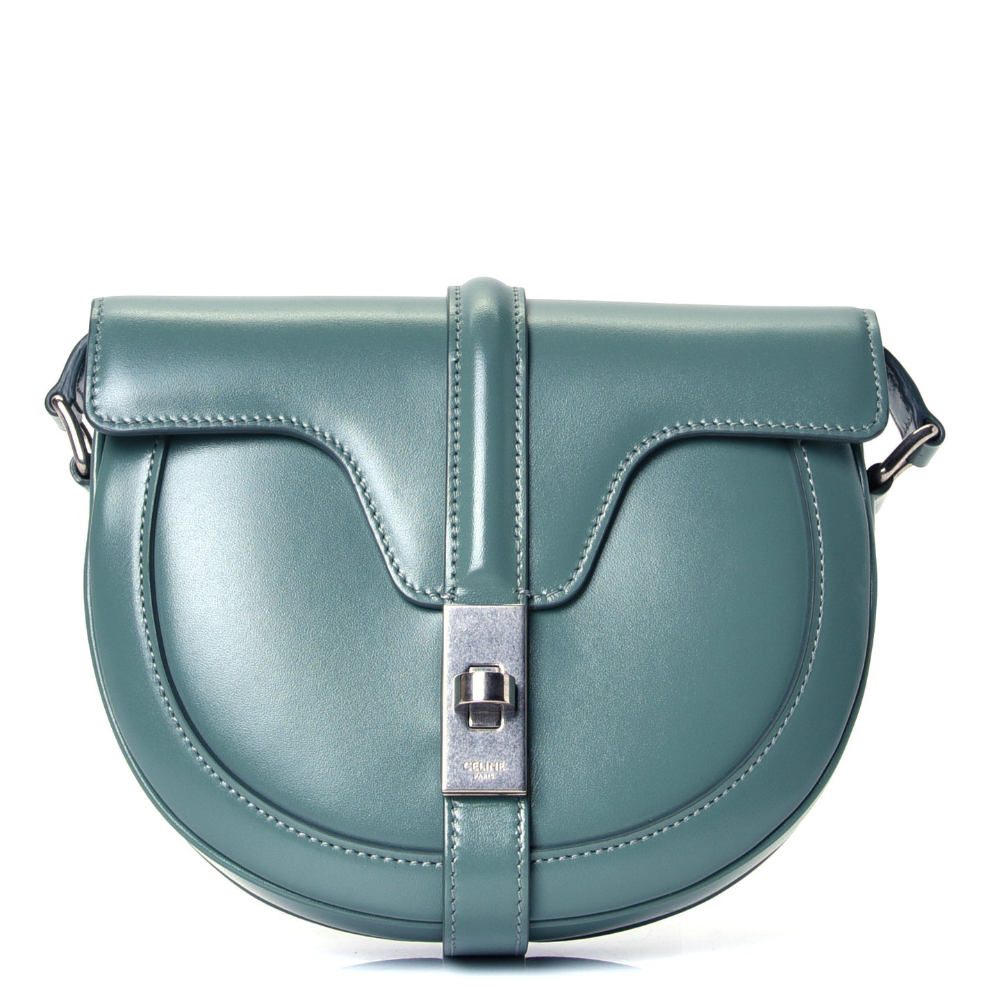 Satinated Calfskin Besace Small 16 Celadon