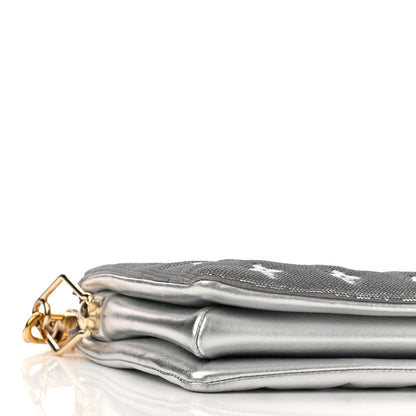 Louis Vuitton Satin Sequin Embroidered Monogram Coussin BB Silver 9 of 9