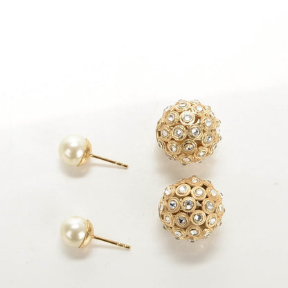 Christian Dior Crystal Mise En Dior Tribal Earrings Gold 3 of 5