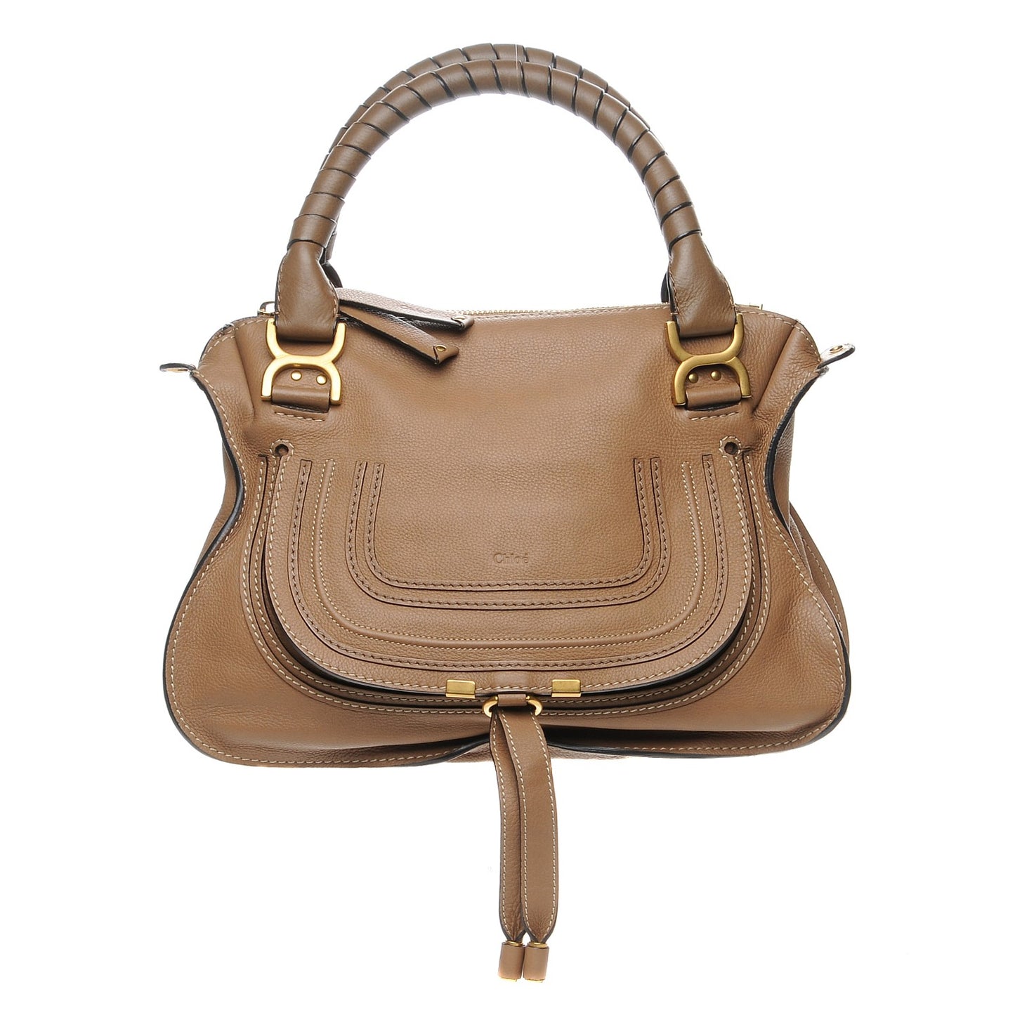 Calfskin Medium Marcie Satchel Nut