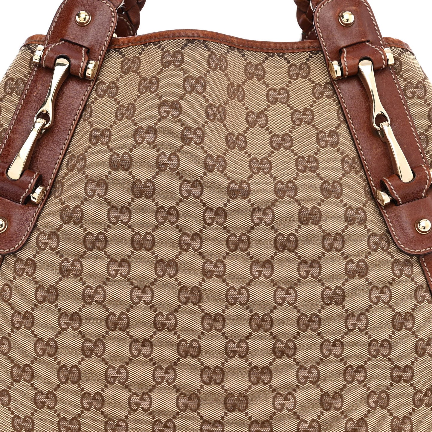 Monogram Medium Pelham Shoulder Bag Brown