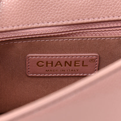 Chanel Caviar Carry Around Flap Bag Light Pink 6 of 8