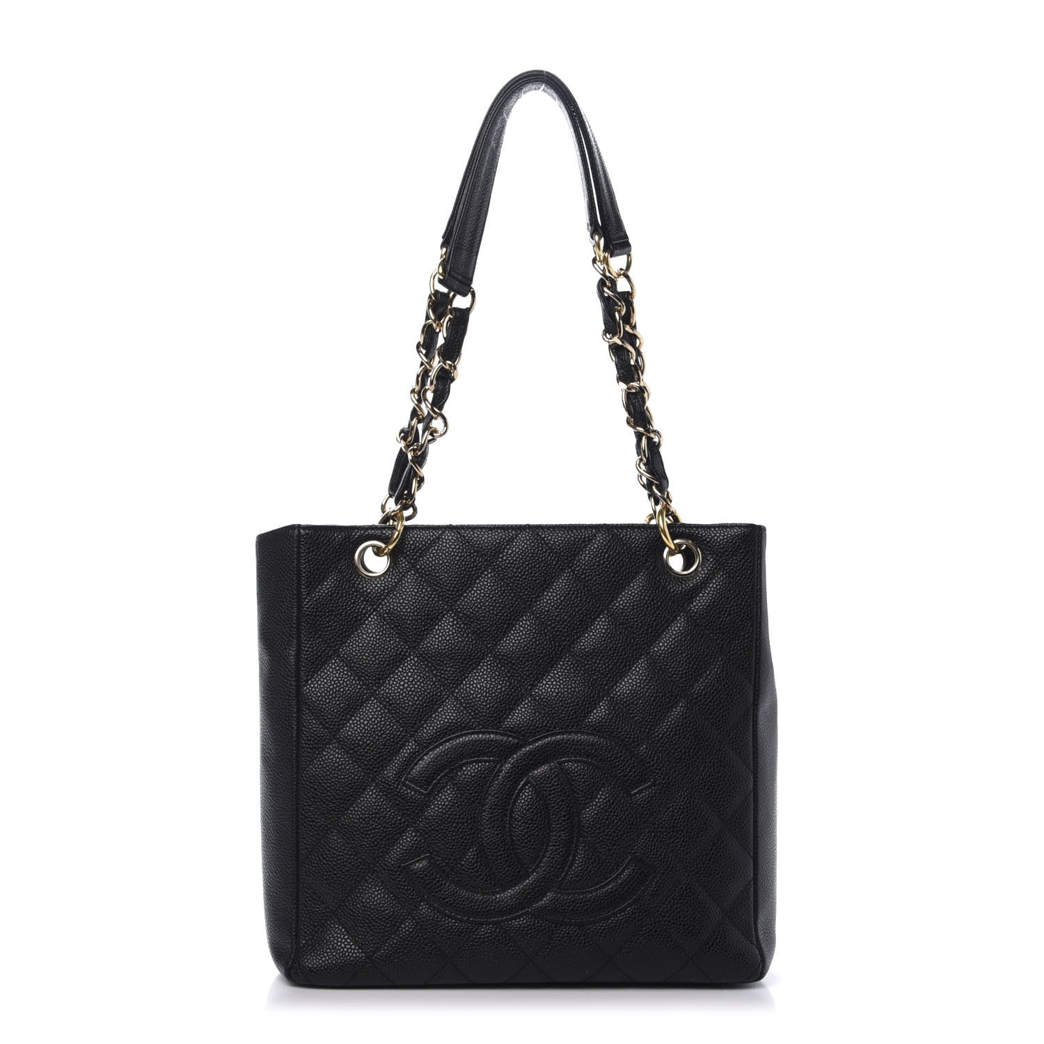 Chanel Caviar Quilted Petit Shopping Tote PST Black 1 of 10