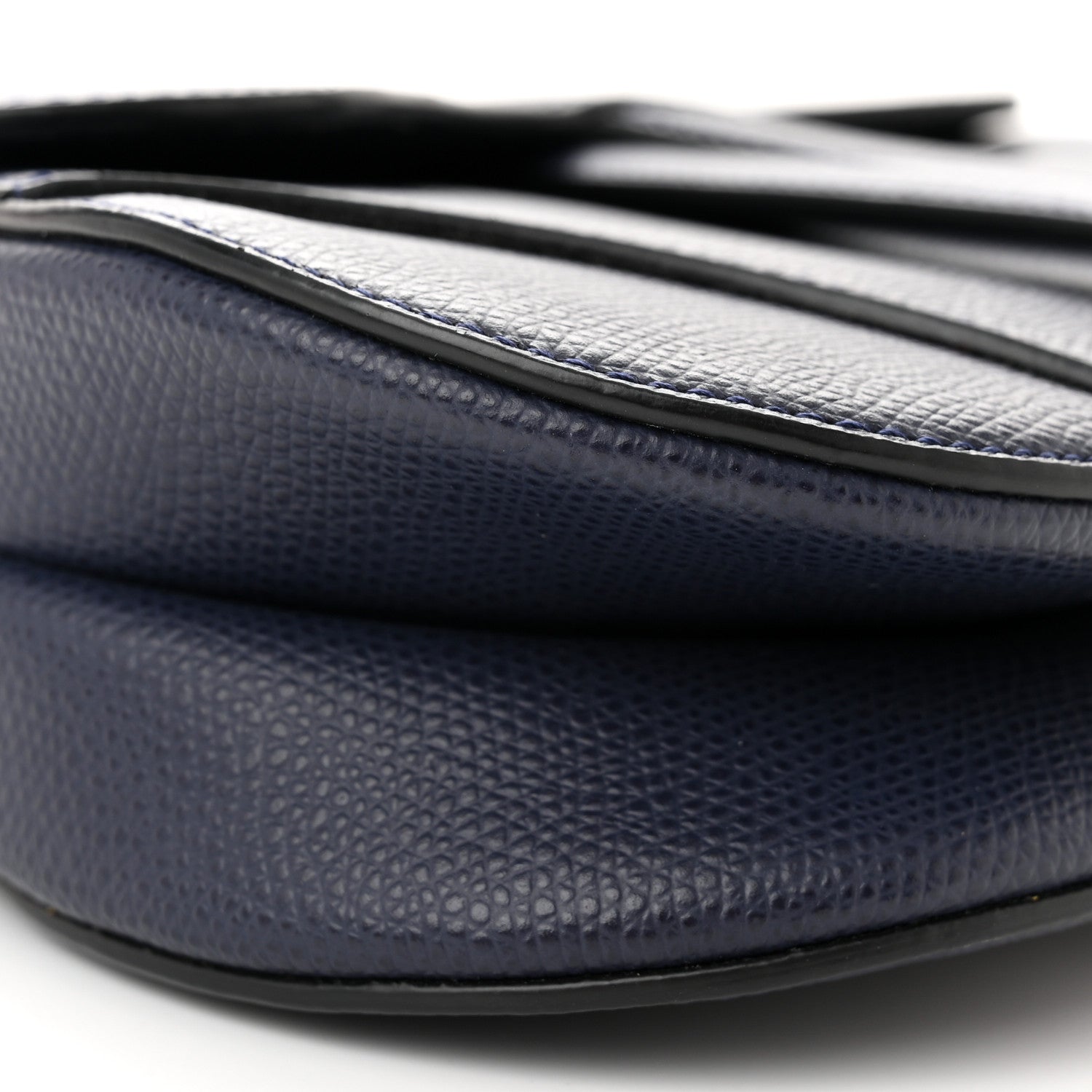 Christian Dior Grained Calfskin Mini Saddle Bag Navy 9 of 10