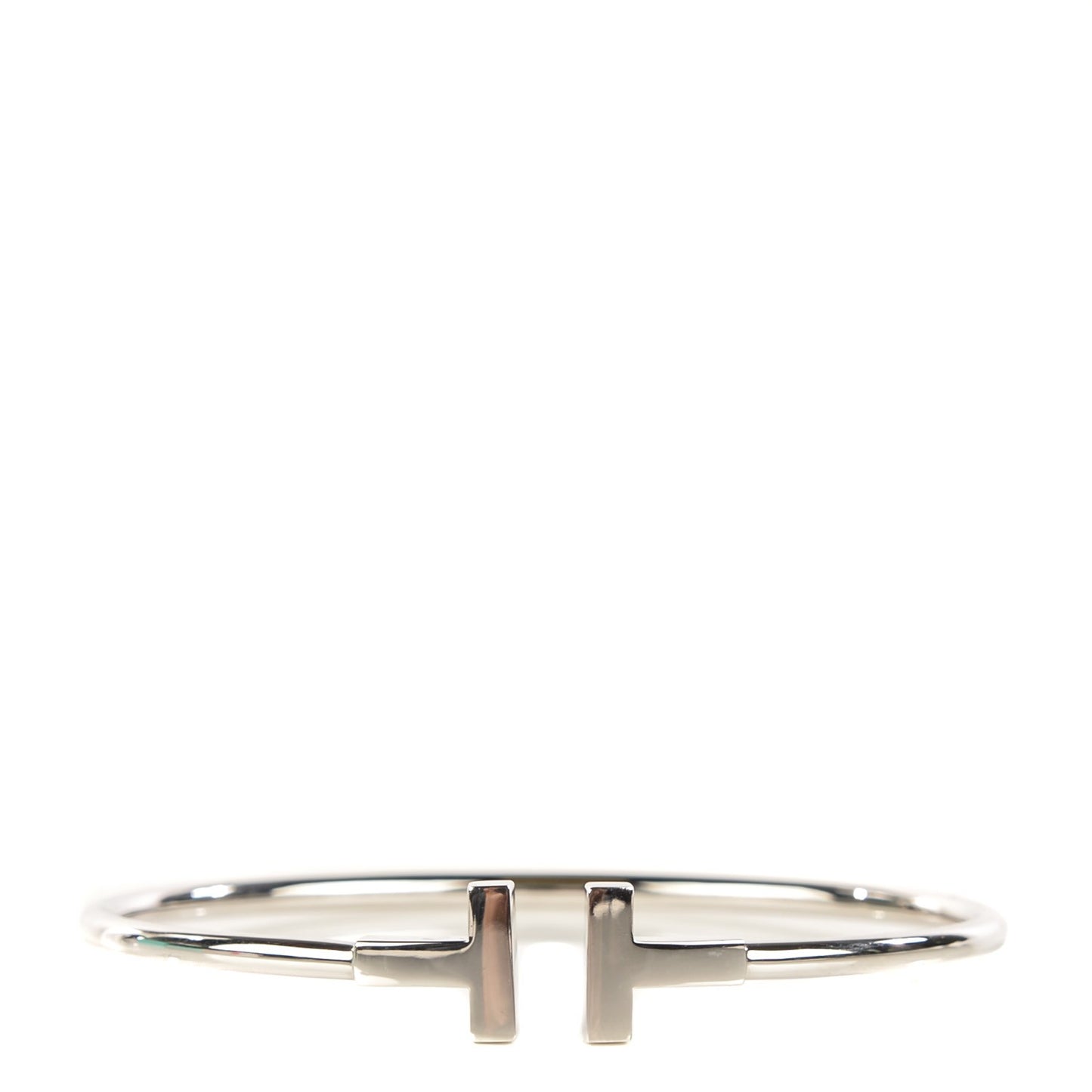 18K White Gold T Wire Bracelet