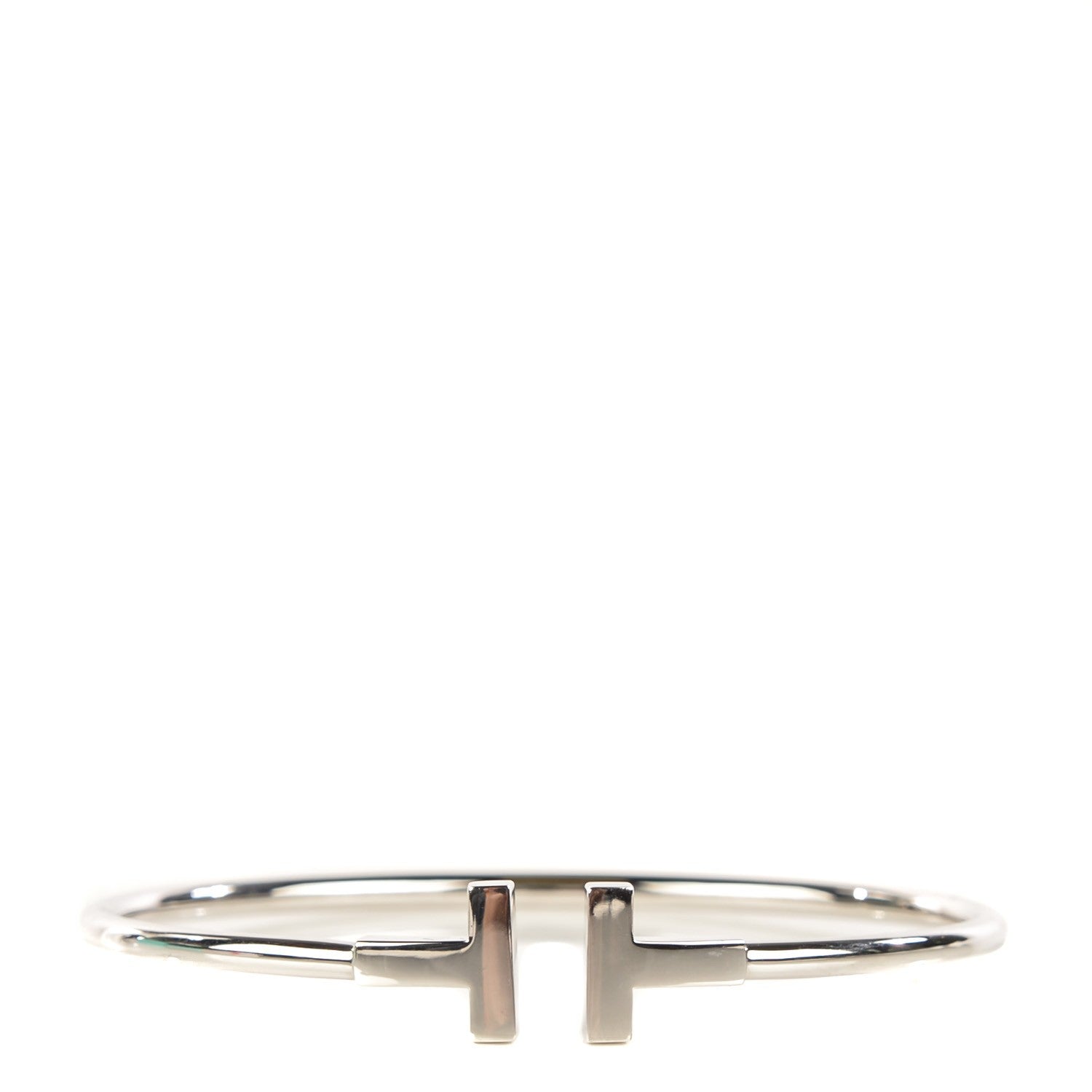 Tiffany 18K White Gold T Wire Bracelet 1 of 5
