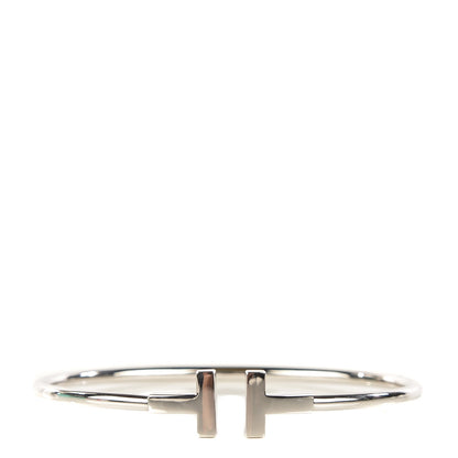 Tiffany 18K White Gold T Wire Bracelet 1 of 5