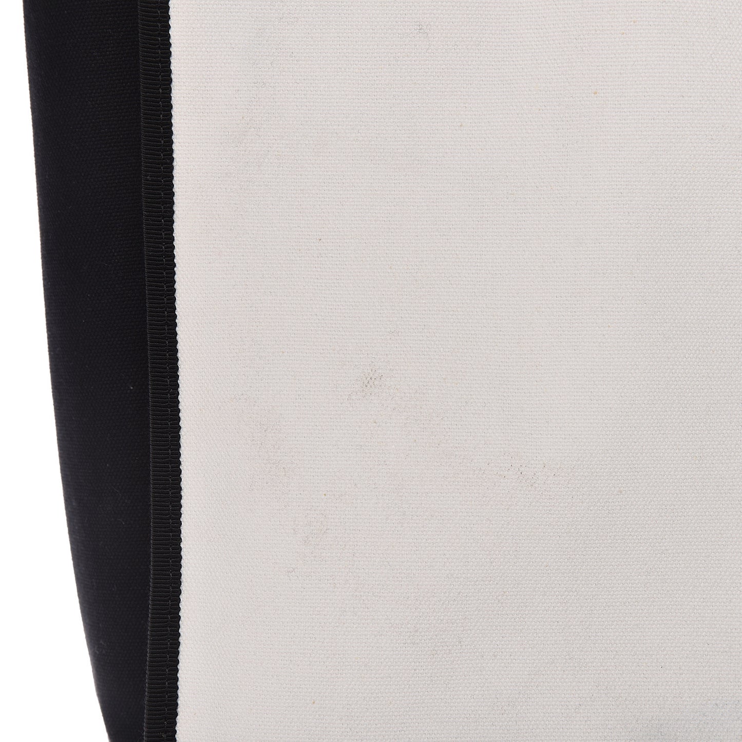 Canvas Calfskin Large Let's Demonstrate Tote White Black