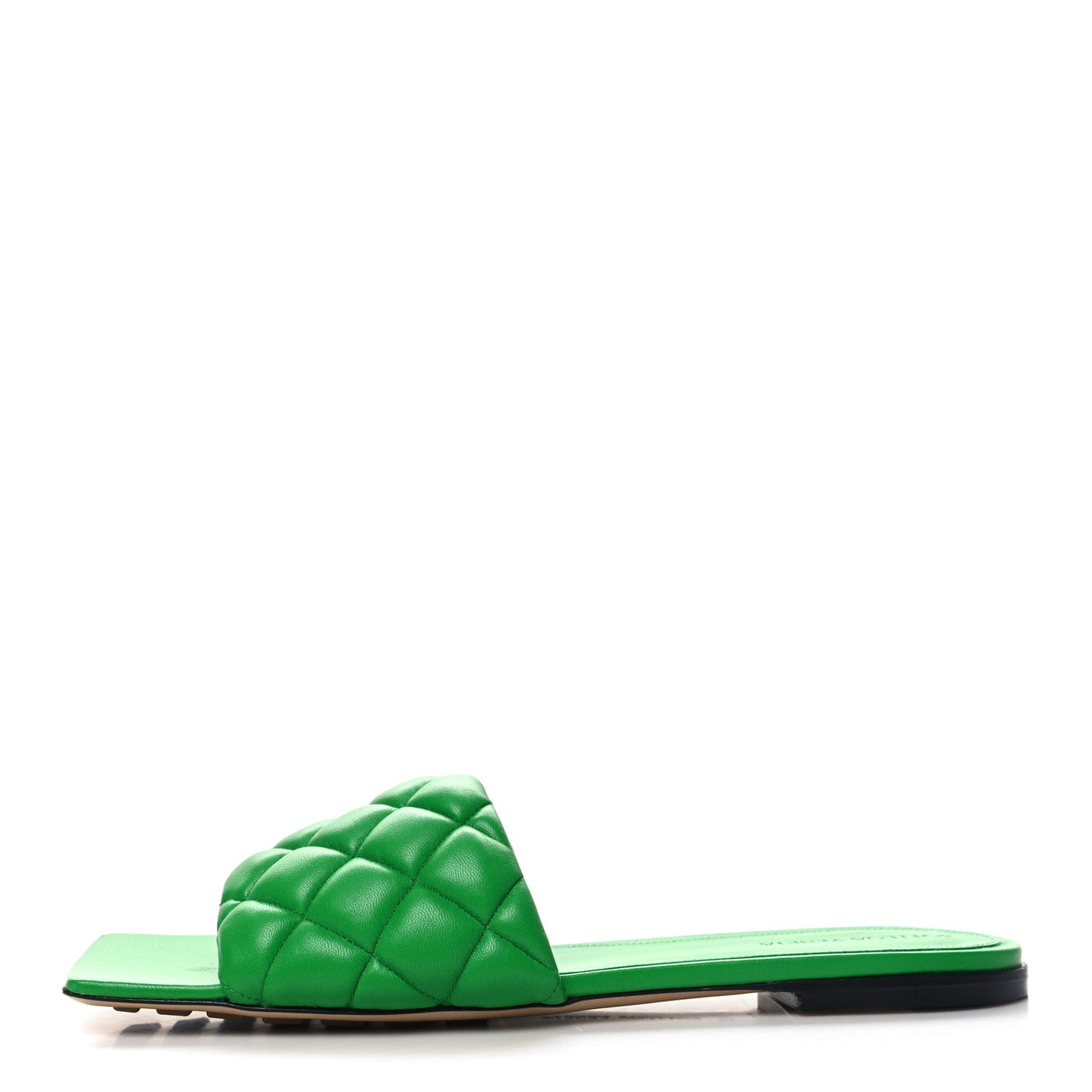 Nappa Matelasse Padded Flat Sandals 40 Parakeet