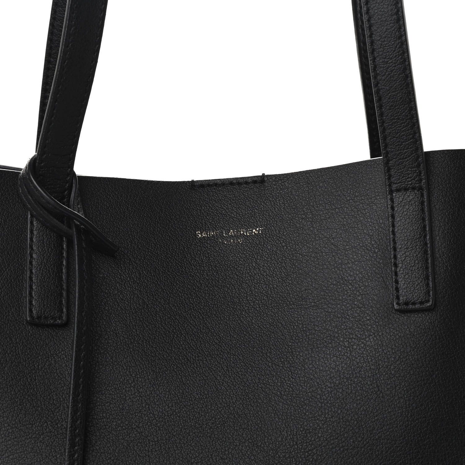 Saint Laurent Calfskin Large Shopping Tote Black 9 of 12