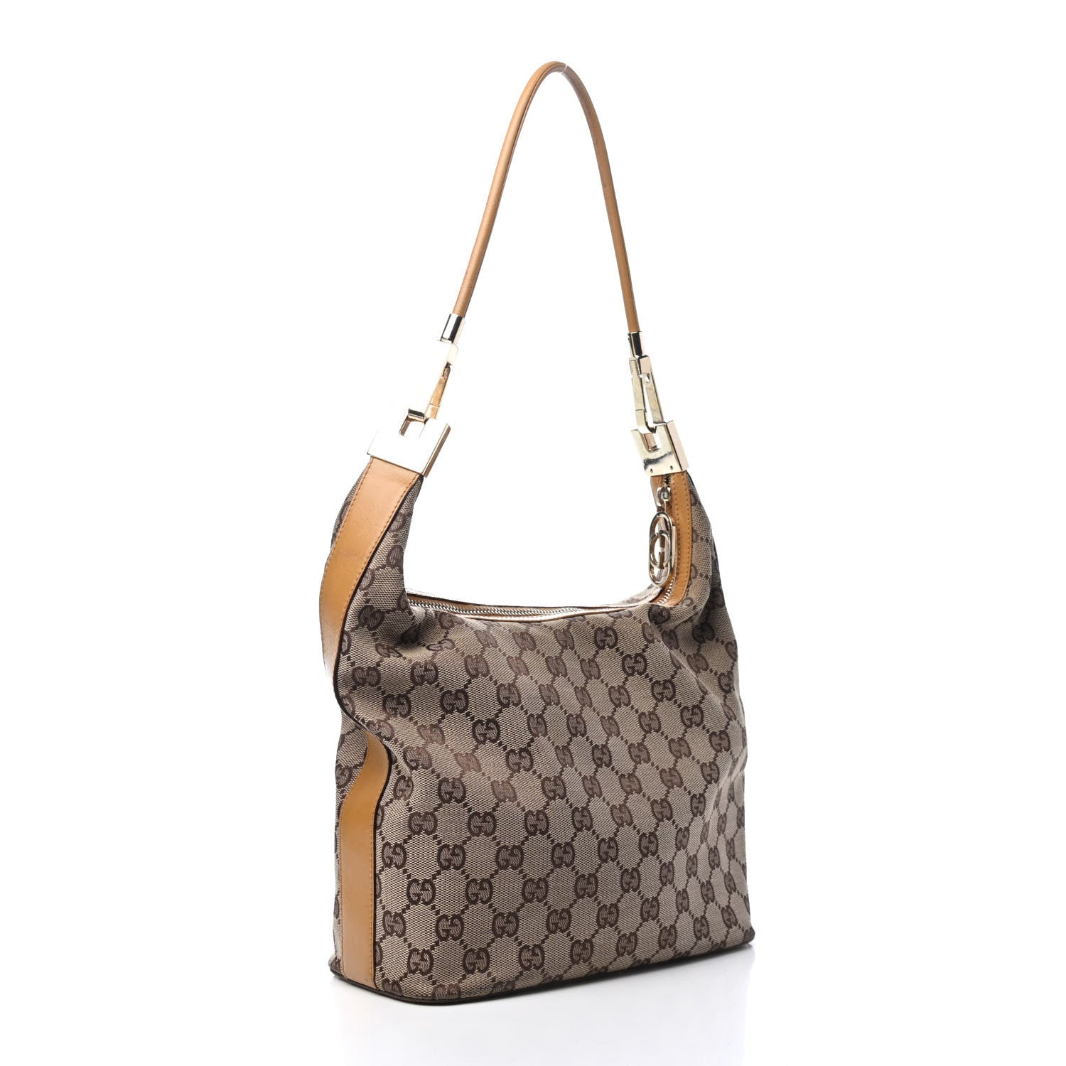 Gucci Monogram GG Clasp Hobo Tan 2 of 4