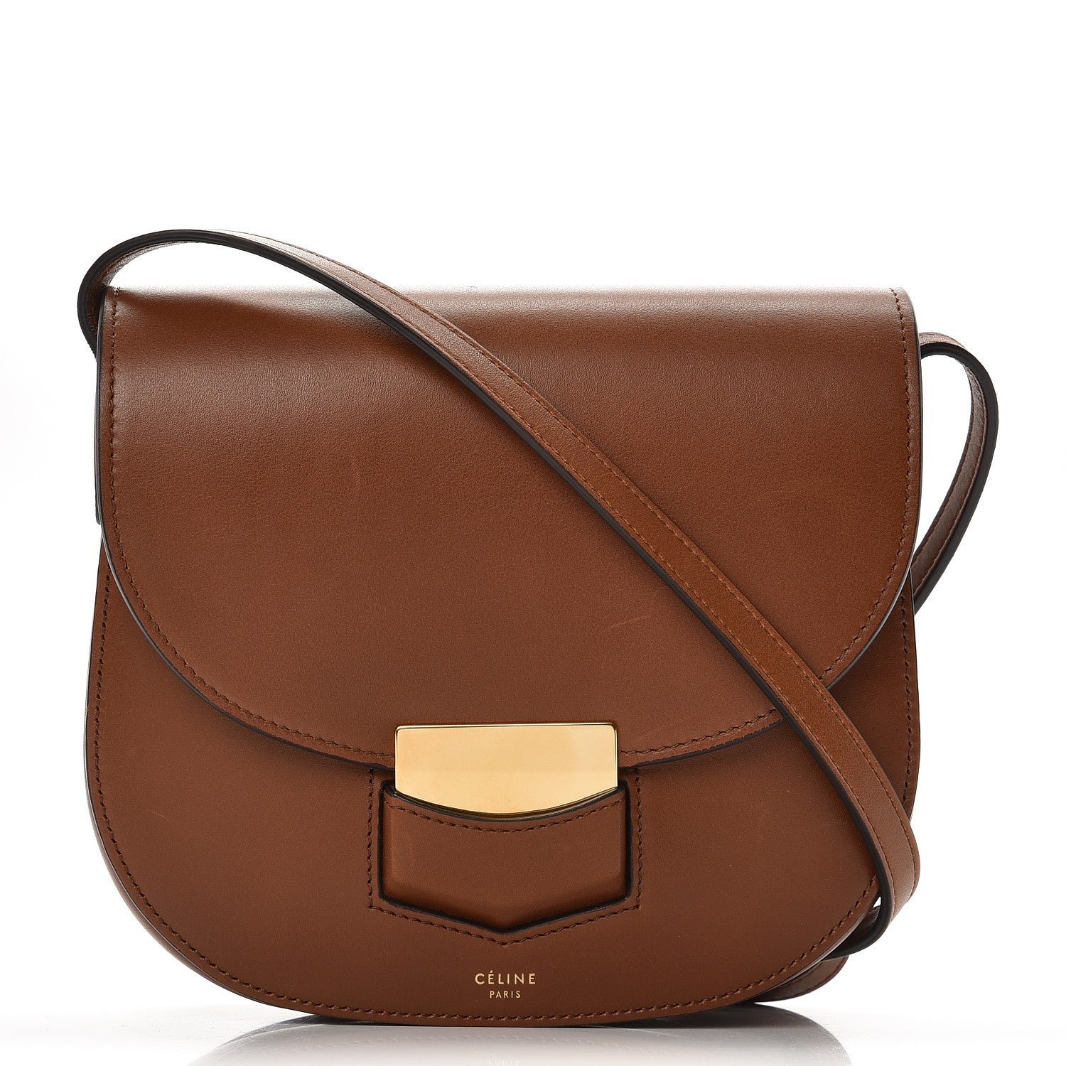 Celine Supersoft Calfskin Small Trotteur Caramel 1 of 10