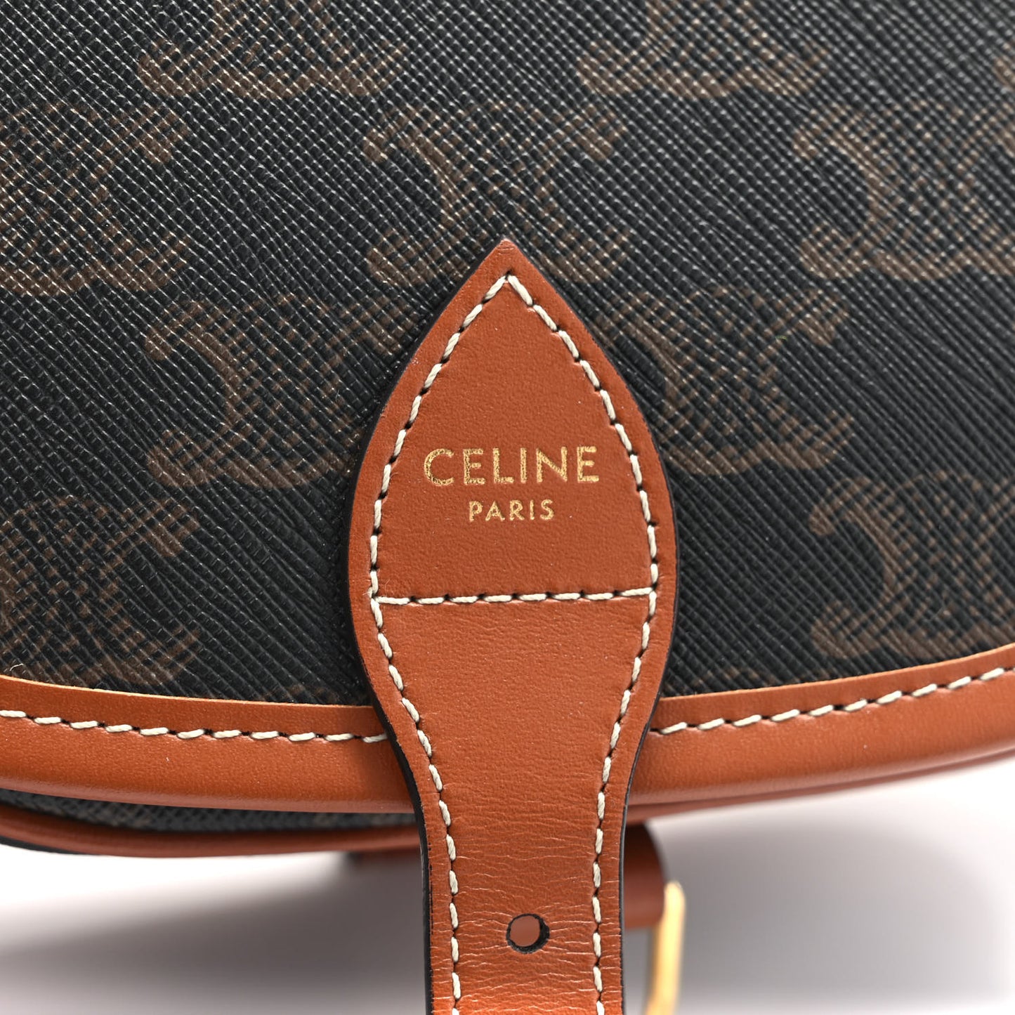 Triomphe Canvas Medium Folco Bag Tan