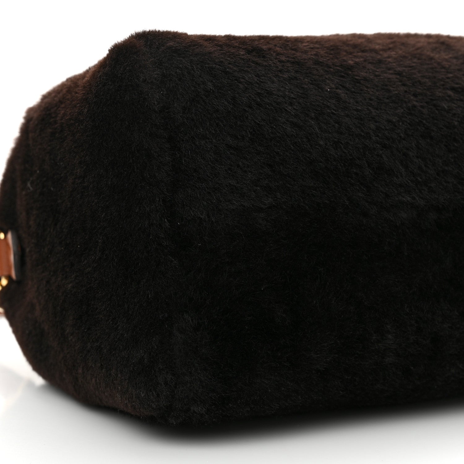 Louis Vuitton Shearling Monogram LV Ski Cozygram Speedy Bandouliere 25 Chocolate Cream 8 of 9