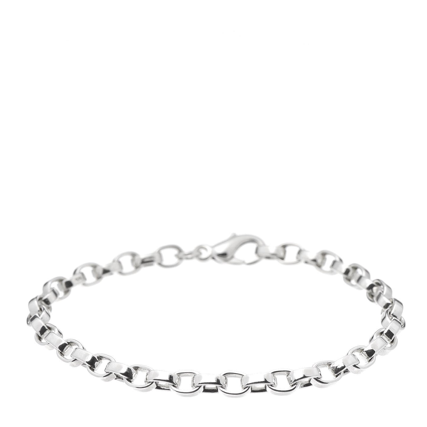 Sterling Silver Round Chain Link Bracelet