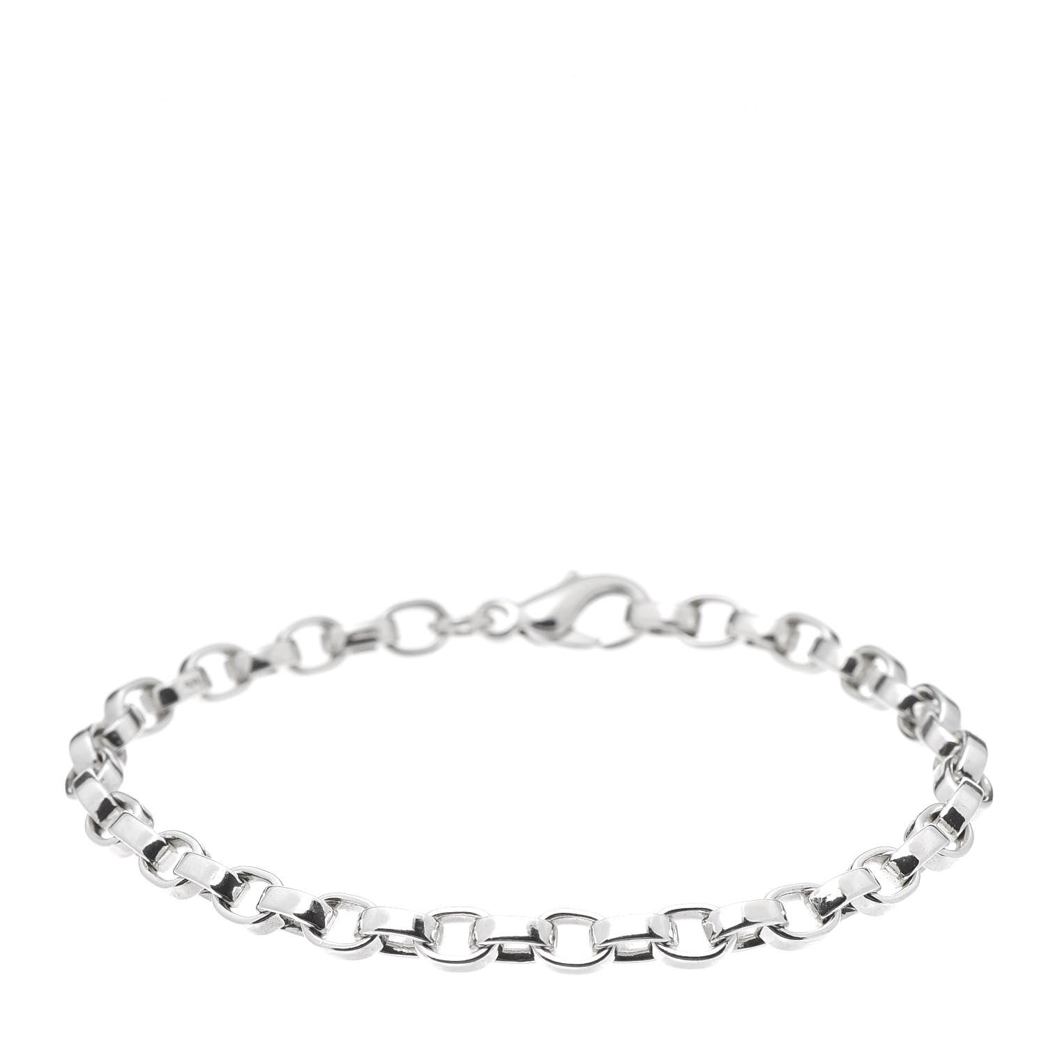 Tiffany Sterling Silver Round Chain Link Bracelet 1 of 8