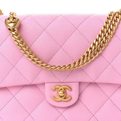 Chanel Caviar Quilted Sweetheart Flap Pink 8 of 11