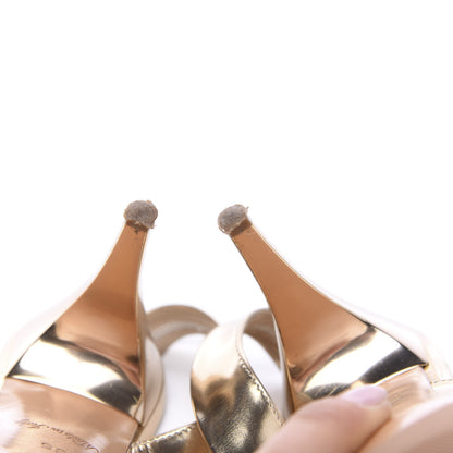Louis Vuitton Metallic Calfskin Slingback Pumps 36.5 Gold 8 of 13