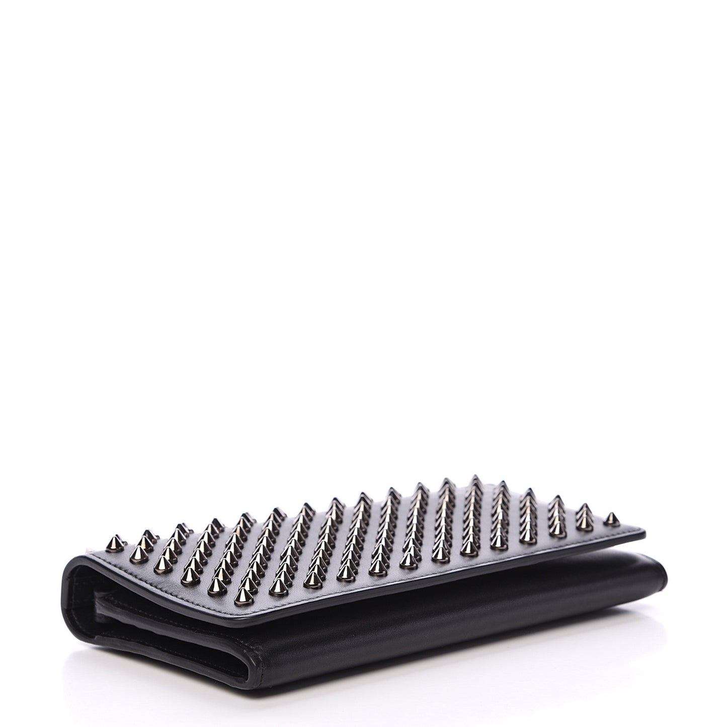 Calfskin Spikes Boudoir Wristlet Black
