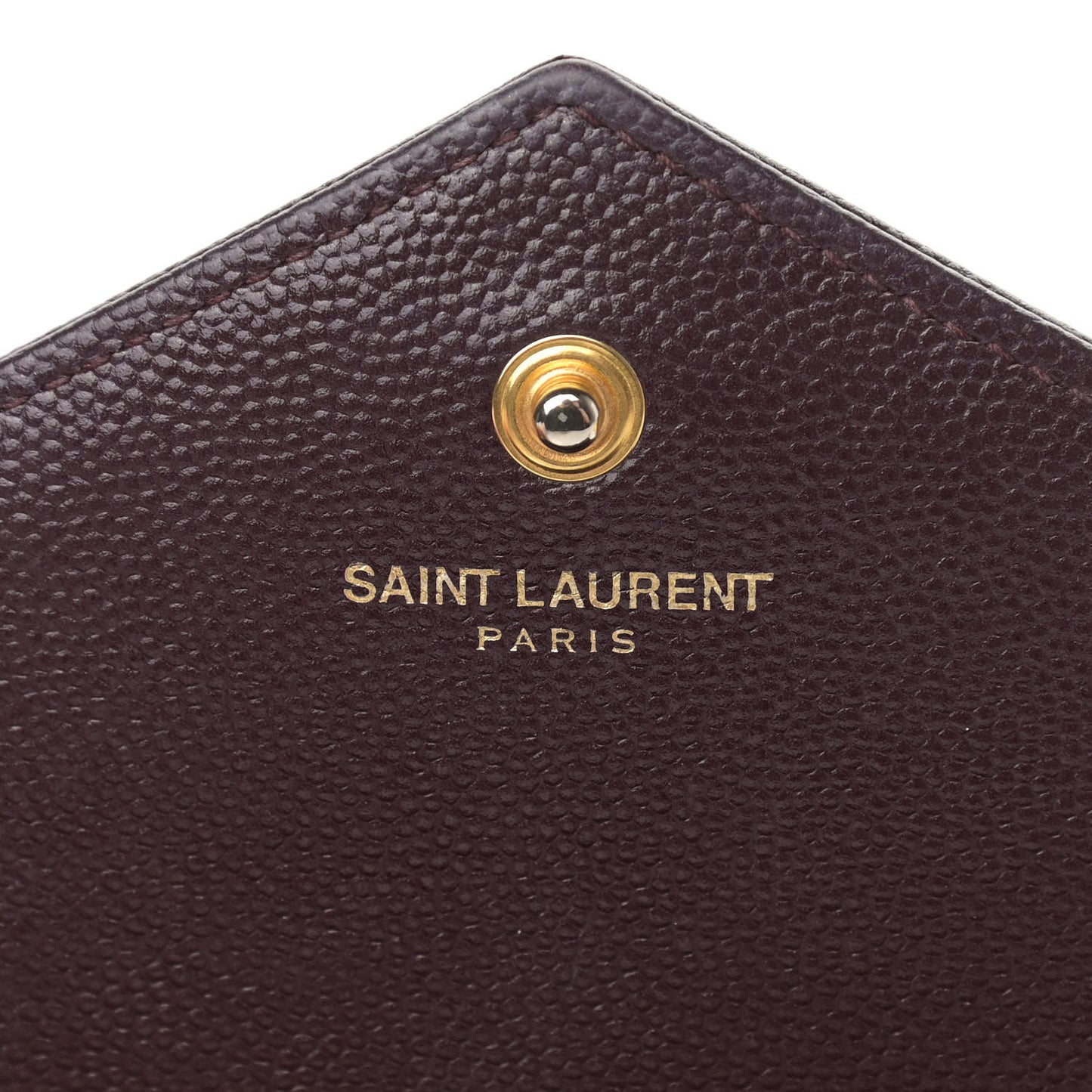 Grain De Poudre Matelasse Chevron Monogram Chain Wallet Palissandre