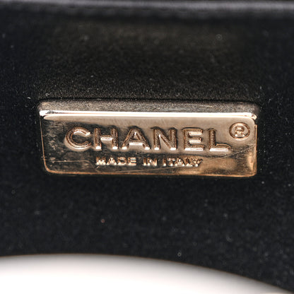 Chanel Lambskin Quilted CC Studded Chain Around Clutch Black 6 of 10