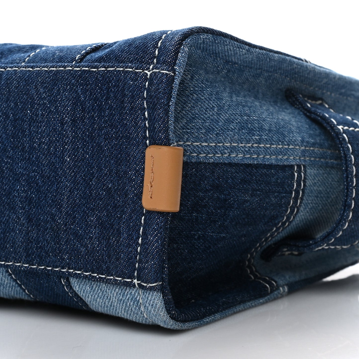 Denim Canvas Small Tote Bag Blue