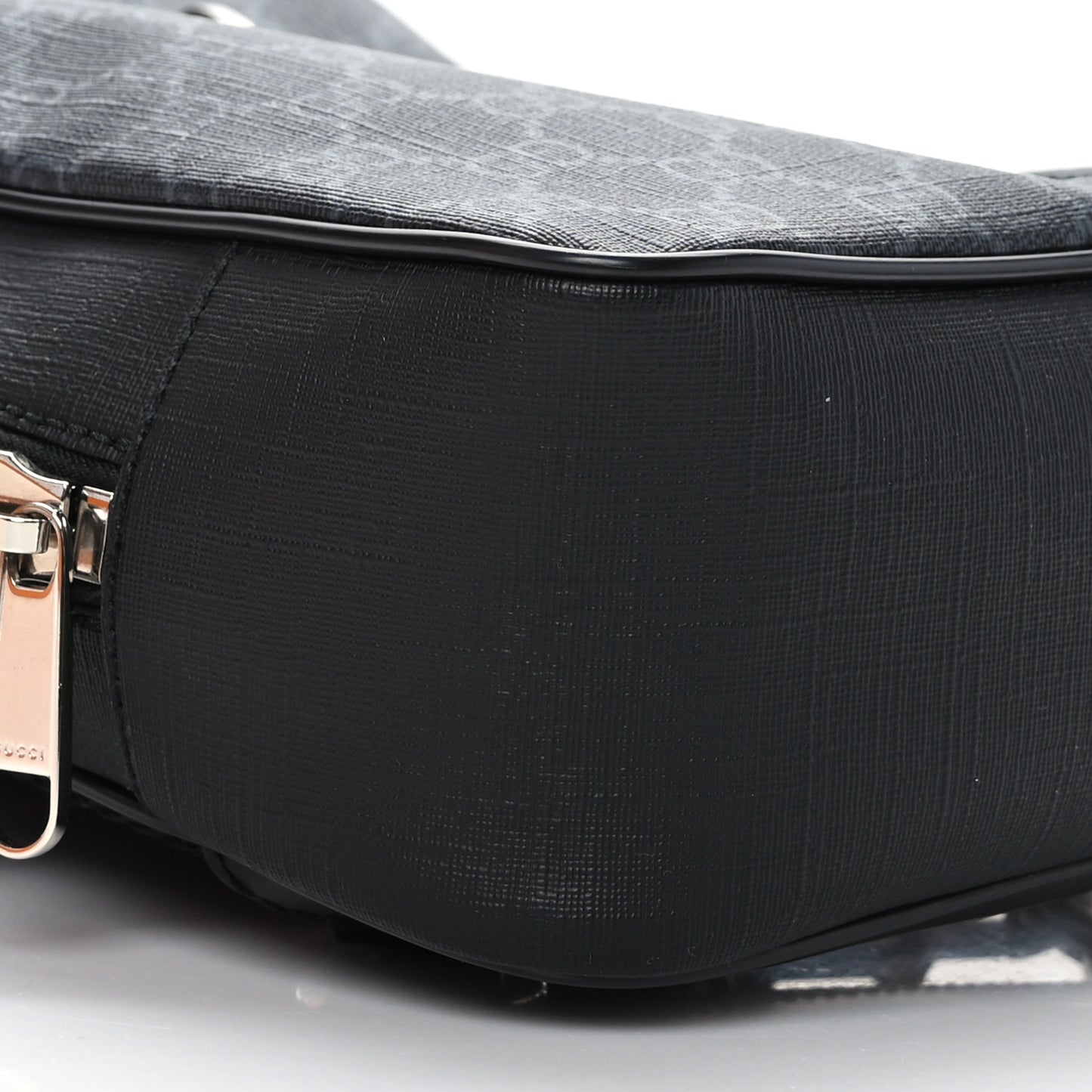 GG Supreme Monogram Web Belt Bag Black Grey