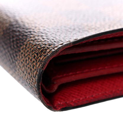 Louis Vuitton Damier Ebene Victorine Wallet Red 17 of 18