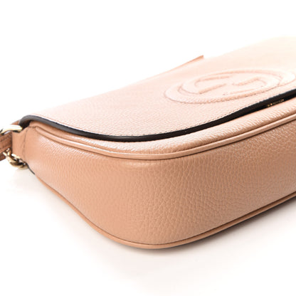 Gucci Pebbled Calfskin Medium Soho Flap Crossbody Camelia 5 of 9