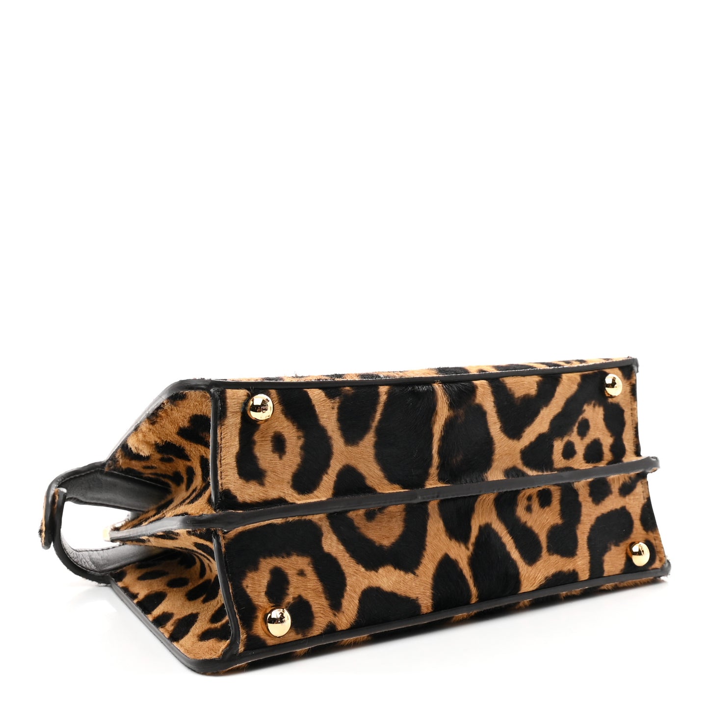 Cavallino Vitello Jaguar Print Small Peekaboo I SEE U Satchel Tobacco