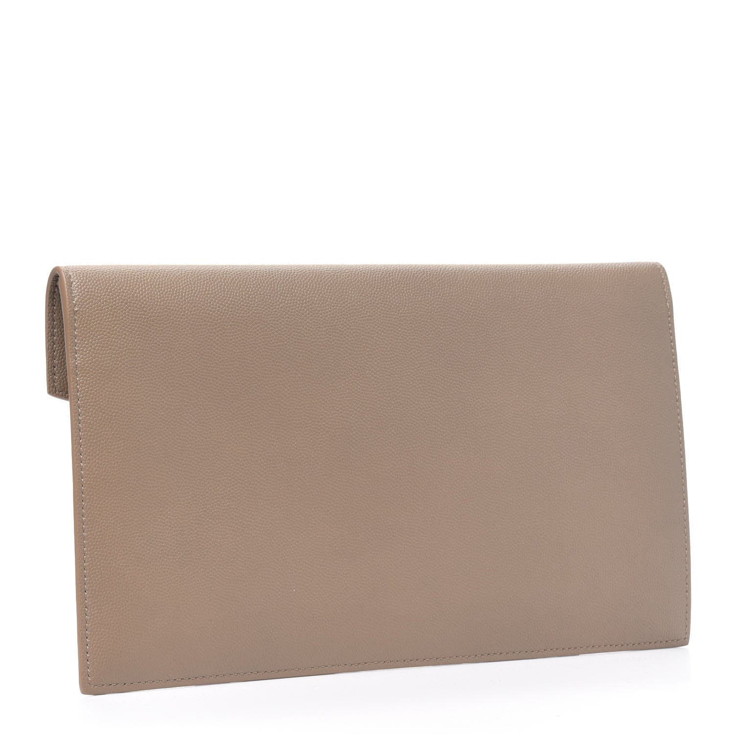 Saint Laurent Grain De Poudre Uptown Pouch Dark Latte 2 of 3