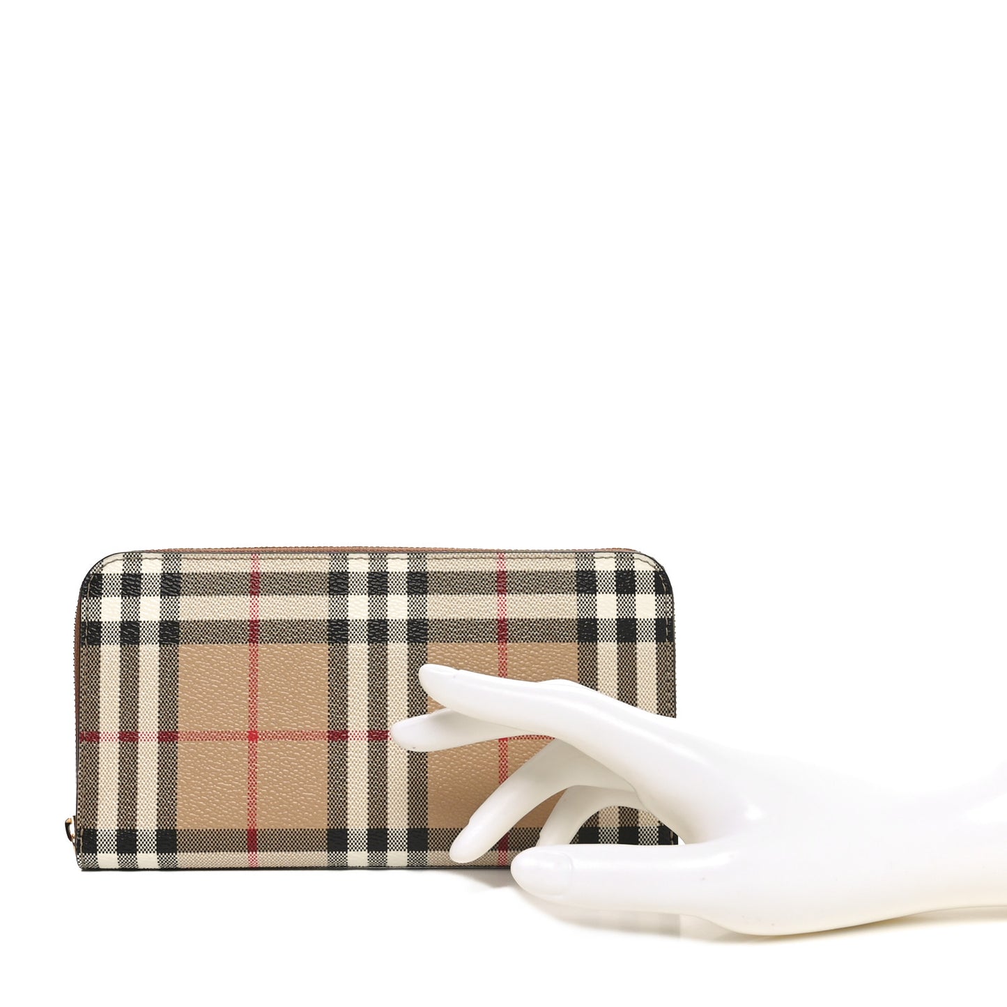 Vintage Check Elmore Zip Around Wallet Brown