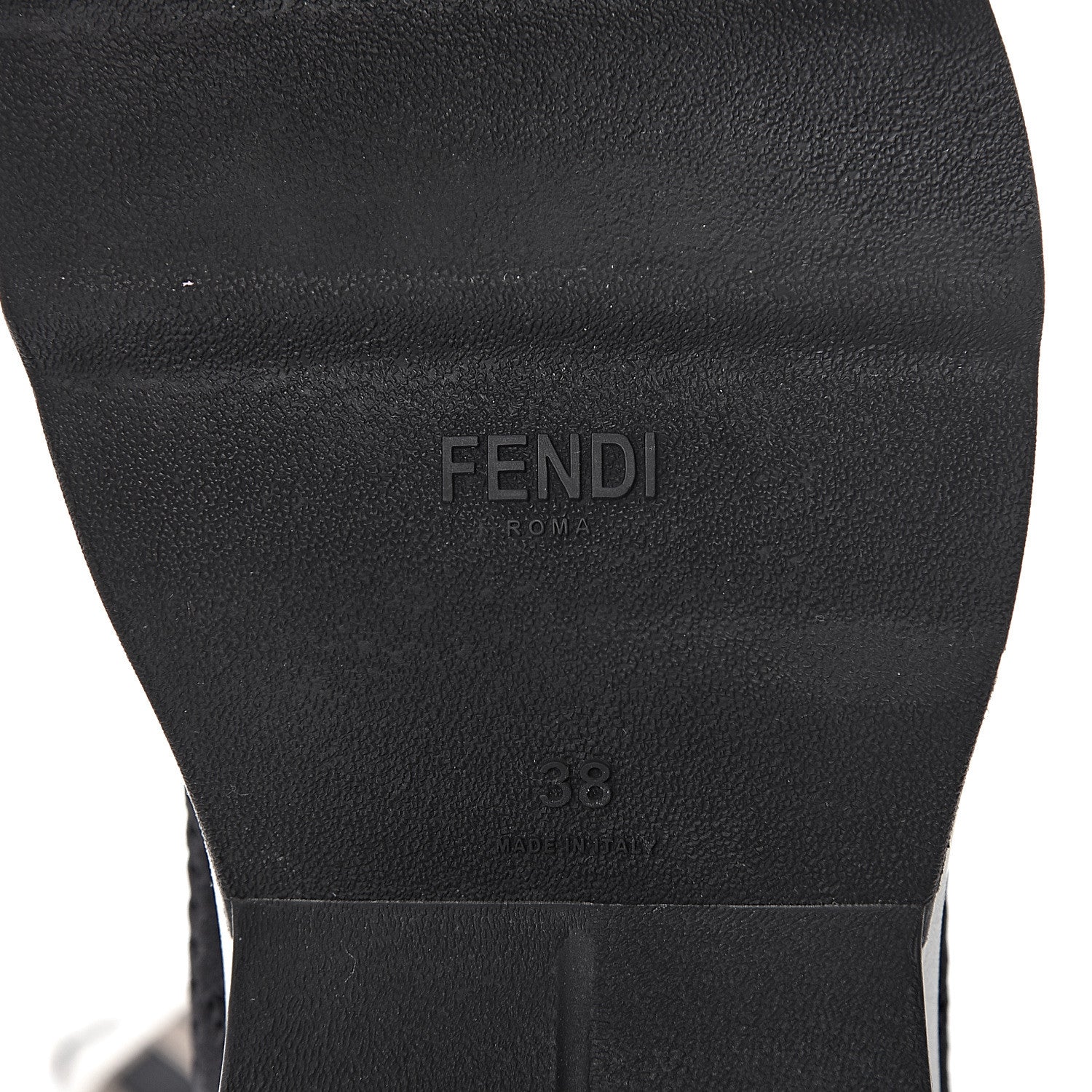 Fendi Stretch Knit Jacquard FF Sock Sneakers 38 Black 7 of 9