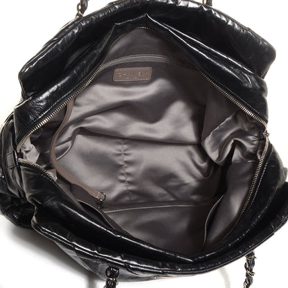 Chanel Glazed Calfskin Twisted Large Tote Black 5 of 7