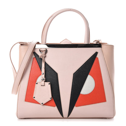 Fendi Vitello Elite Monster Petite 2Jours Tote Rosa Plaster 1 of 15