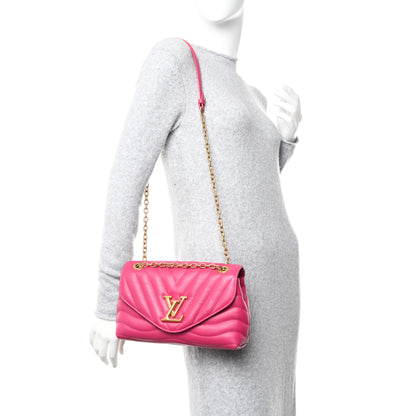 Louis Vuitton Calfskin LV New Wave Chain Bag Rose Freesia 2 of 9