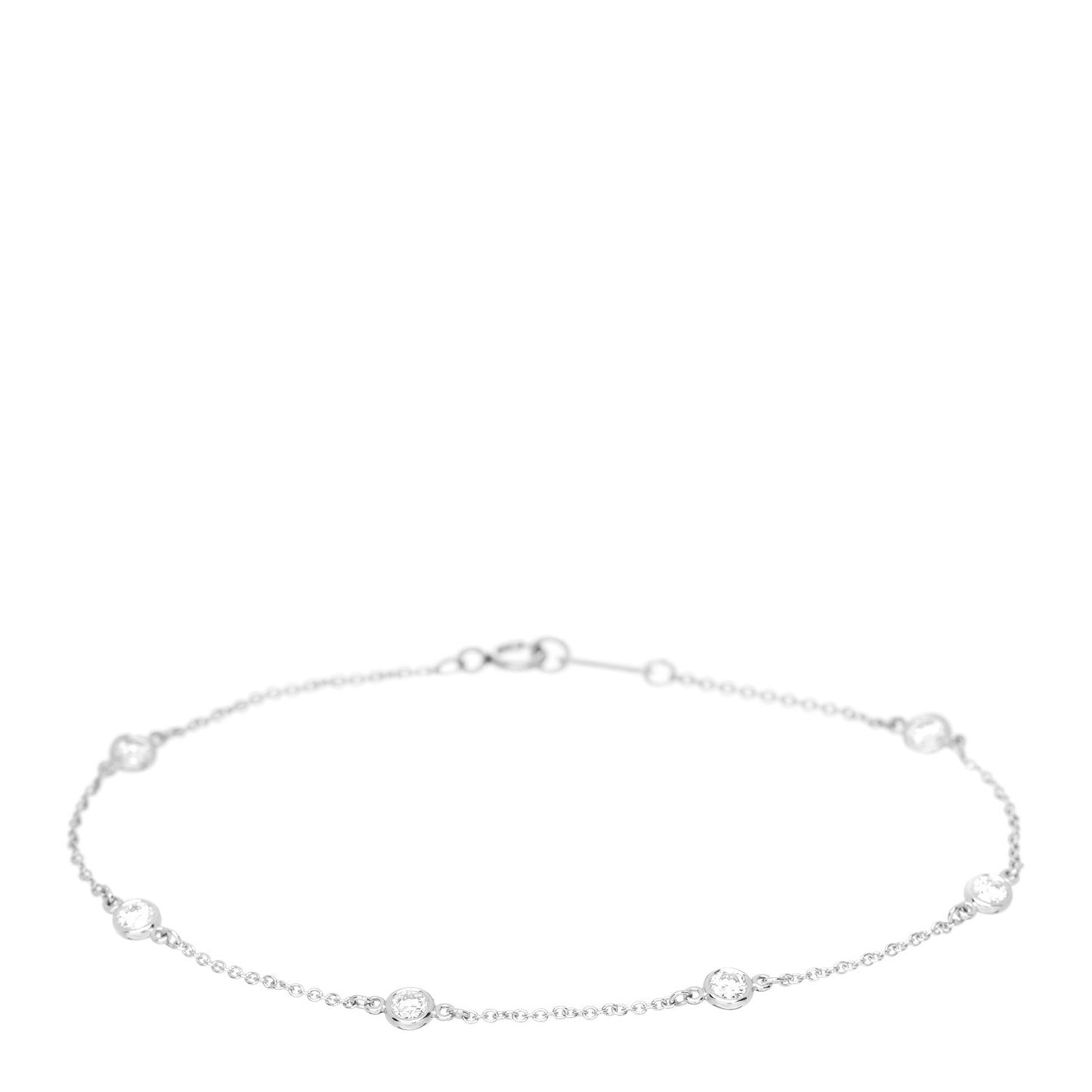 Platinum Diamond .60ctw Elsa Peretti Diamonds by the Yard Station Bracelet