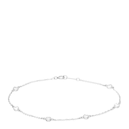 Tiffany Platinum Diamond .60ctw Elsa Peretti Diamonds by the Yard Station Bracelet 1 of 4