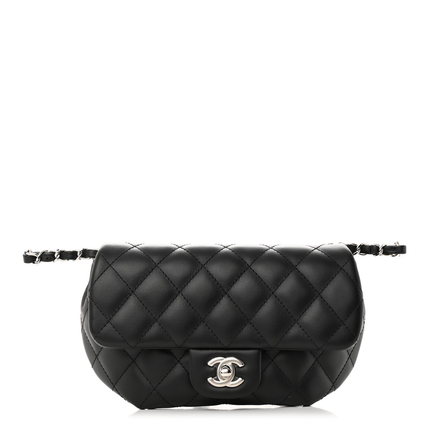 Chanel Calfskin Quilted CC Uniform Flap Belt Bag Black 1 of 11
