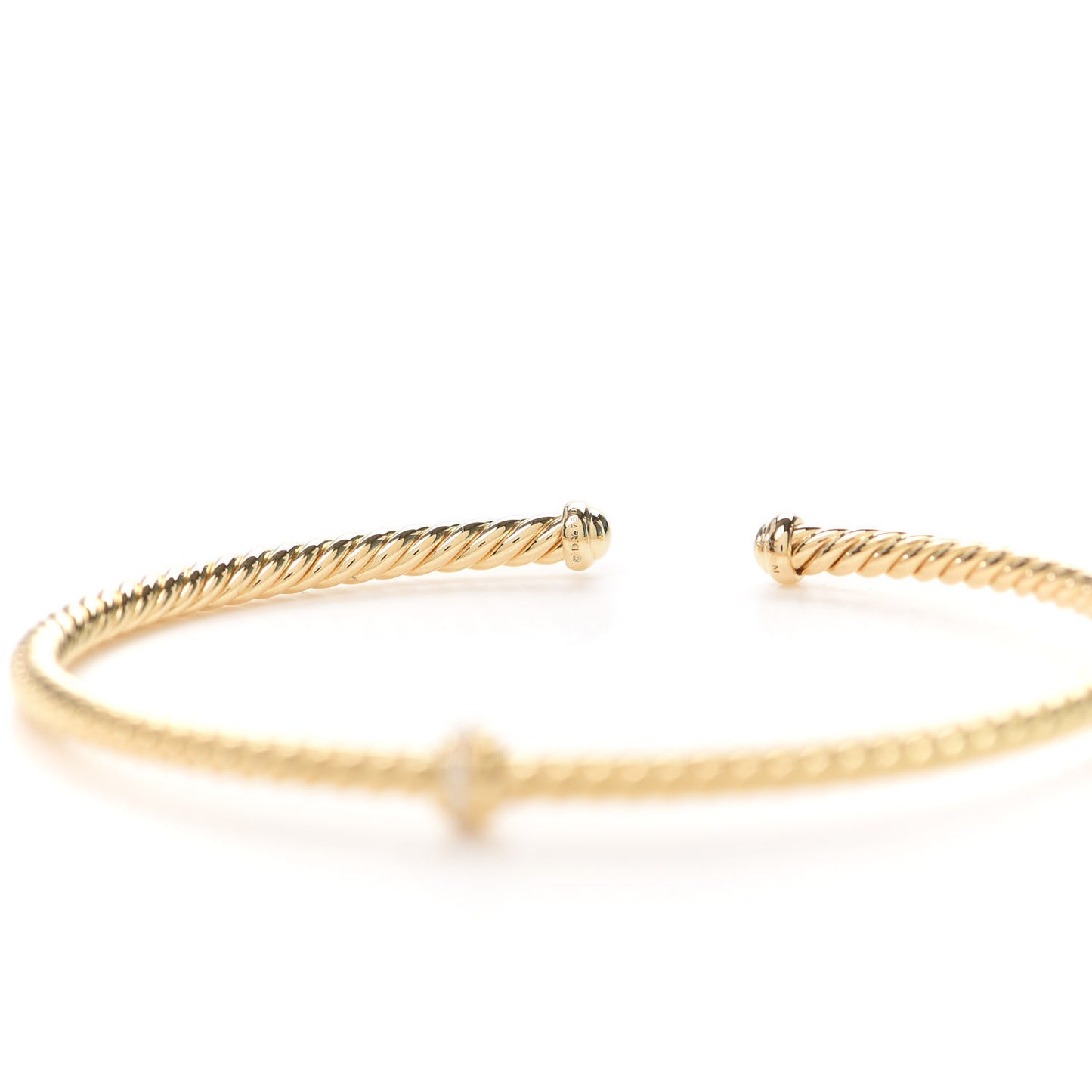 18K Yellow Gold Diamond 3mm Renaissance Center Station Bracelet