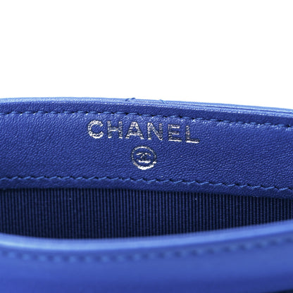 Chanel Patent Calfskin Quilted Flap Clutch Wallet Blue 10 of 17